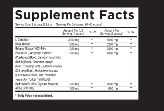 Core Nutritionals: Pump Non-Stim Pre-Workout